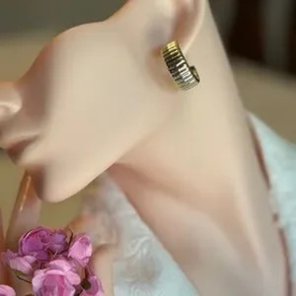 Casual Modern Gold Stud Earrings